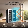 thumbnail image 3 of Whynter BWB-2060FDS/BWB-2060FDSa 24″ Built-In French Door Dual Zone 20 Bottle Wine Refrigerator 69 Can Beverage Center, 3 of 16