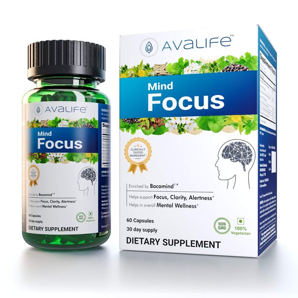Avalife Mind Focus Natural Brain Focus Supplements for Focus, Energy