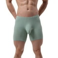 thumbnail image 3 of HVOBTTY Mens Fashion Loose Underpants, Everyday Comfortable Briefs for Men, Men's Casual Solid Color Sports Lightweight Breathable Loose Long Length Underpants Green, M, 3 of 5