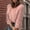 Pink, variant on Crunowin Women's Trendy Sweater, Long Sleeve Cozy Comfort Solid Color V Neck Loose Fit Casual Pullover Tops Black L