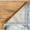 thumbnail image 3 of Linon Home Decor Platinum Area Rug Collection, Blue and Cream, 5' x 7'6", 3 of 5