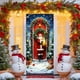thumbnail image 4 of Seyotauo Merry Christmas Door Cover 72 x 35 Inch Xmas Tree Santa Snowman Fireplace Printed Door Hanging Cover Large Banner Background for Front Porch Outdoor Sign Holiday Party Decorations, 4 of 6
