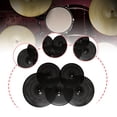 thumbnail image 1 of BELOVING 5 Pieces Low Volume Cymbals Pack Alloy Drummer Practicing for Rehearsal Room Black, 1 of 10