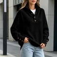 thumbnail image 6 of Zormilly Oversized Sweaters for Women Long Sleeve Mock Neck Soft Sweaters with Buttons Business Casual Tops, S-3XL, 6 of 9