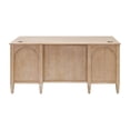 thumbnail image 4 of Pemberly Row Modern Wood Double Pedestal Wood Desk Fully Assembled Light Brown, 4 of 12