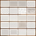 thumbnail image 1 of Set de plantillas Sashiko Sel de plástico natural, 21 x 15 cm, 20 unidades, 1 of 6