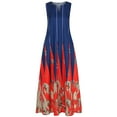 thumbnail image 6 of Bramtres Maxi Dresses,Sundresses for Women 2025,Women Plus Size Print Daily Casual Sleeveless Vintage V Neck Maxi Dress,Long Dresses,Beach Dress,Plus Size Dress,Red Dress,L, 6 of 8