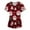 Deep Red_N09_#5827, variant on Homozy Christmas Tree Printed Womens Black Scrub Tops Plus Size Short Sleeve Nursing Shirts with Pockets Holiday Casual S-5xl Oversized Scrub Workwear Uniform Red L