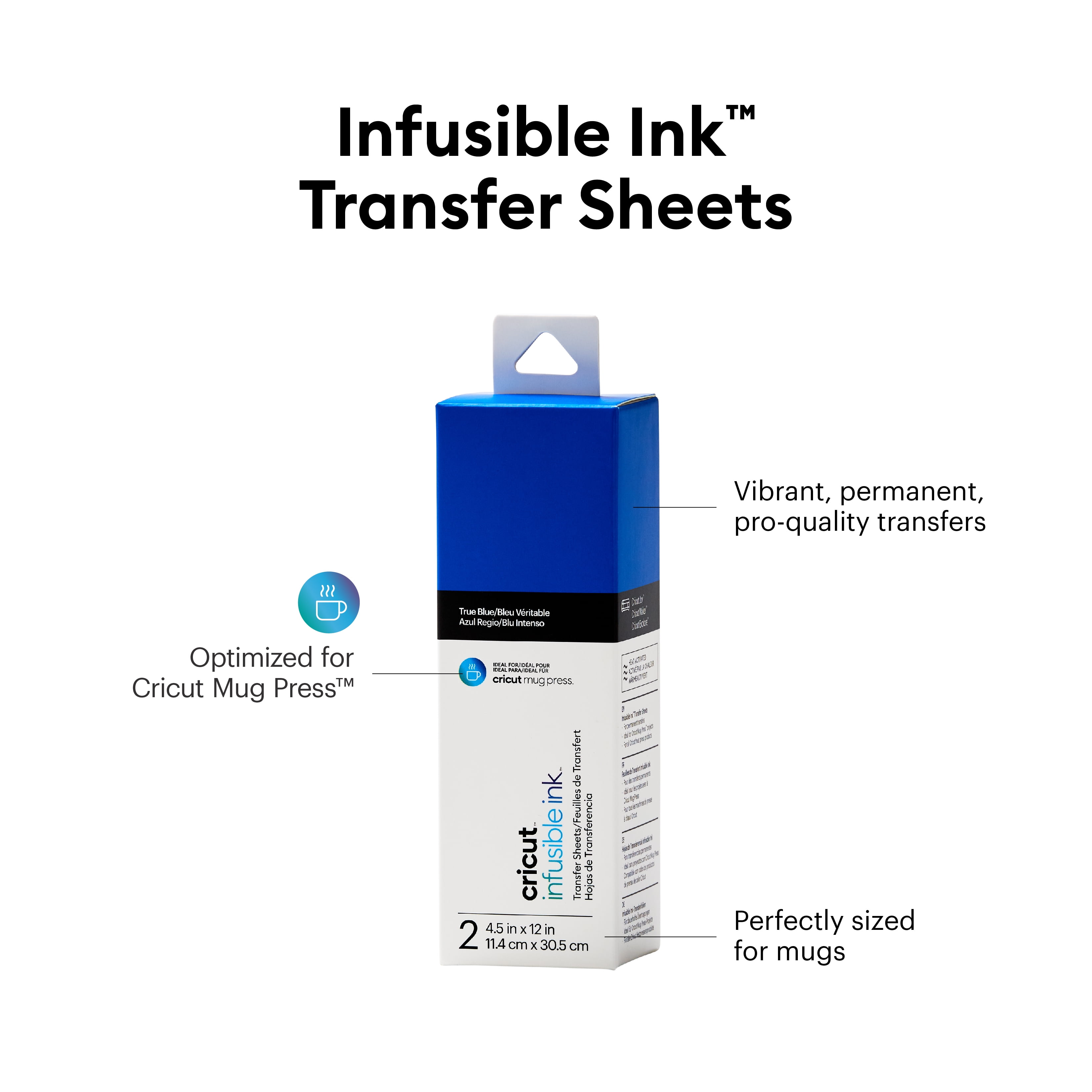 Infusible Ink™ Transfer Sheets (2 ct), 4.5" x 12",TRUE BLUE