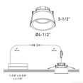thumbnail image 7 of Dals Lighting Rgm4-Cc Facet 4-1/2" Integrated Led Open Canless Recessed Light - White, 7 of 7