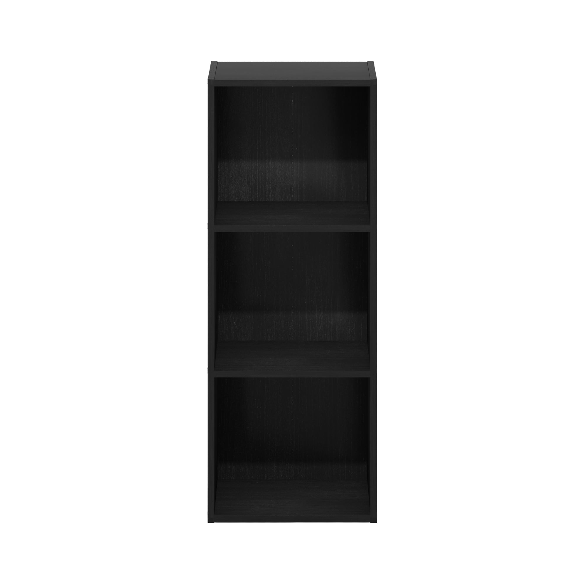 Furinno PASIR 3-Tier Open Shelves Bookshelf 9 x 12 x 32 in Darkwood