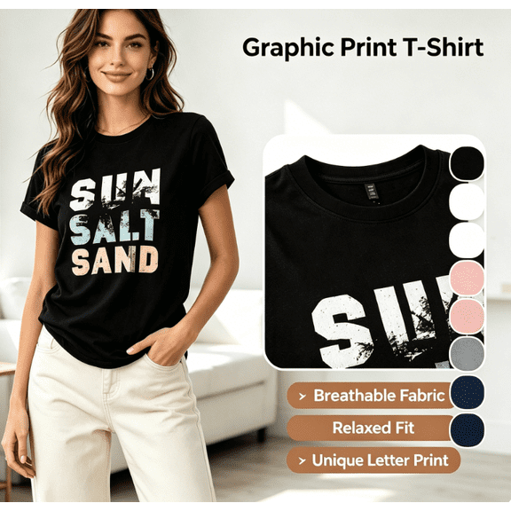 APEXFWDT Beach Shirts for Women Hawaiian Graphic Tees Crewneck Short Sleeve Summer Vacation Vintage Tshirt Tops