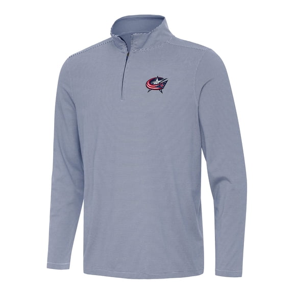 Men's Antigua Navy Columbus Blue Jackets Twine Quarter-Zip Top