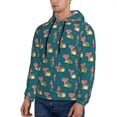 thumbnail image 3 of Lsque Frog and Mushrooms Pattern Casual Men's Hoodie,Hooded Sweatshirt with Kangaroo Pocket,Pullover Hoodie-Medium, 3 of 7