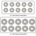 thumbnail image 4 of Uxcell 50 Pack Diamond Cutting Wheel Set, 16mm 18mm 22mm 25mm Cut Off Wheel with 8 Pack 3mm Mandrel, 2 Pack Screwdriver, 4 of 6