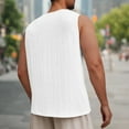 thumbnail image 7 of USNSM Mens Vintage Casual Tank Tops Ribbed Knit Sleeveless Round Neck Shirt Lightweight Tee Summer Muscle T-Shirts White XXL, 7 of 7