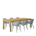 thumbnail image 4 of Amazonia Paraty 7-Piece Patio Dining Table Set, Teak Finish & Aluminum, Ideal for Outdoors and Indoors, Grey, 4 of 10