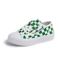 thumbnail image 1 of Zapatos de lona a cuadros con tablero de ajedrez en blanco y negro para niños, zapatos casuales para niños y estudiantes, zapatos de tabla para niñas, zapatos de galleta transpirables, 1 of 6