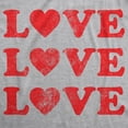 thumbnail image 2 of Womens Love Love Love Hearts T Shirt Cute Valentines Day Tee Womens Graphic Tees, 2 of 7