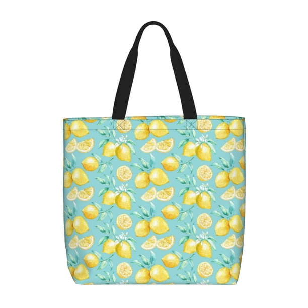Easygdp Yellow Lemon Bolsa Tote para Mujer, Bolso de Hombro para Trabajo, Playa, Viajes, Compras y Supermercado