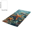 thumbnail image 3 of Amzcrzy Polyester Ocean Elements Beach Towel Oceans-Themed Beach Towel Starfishs Seashells and Sea Turtle Fast-Drying Absorbent Bath Towel Microfiber Beach Towel Non-Functional Blankets, 3 of 6