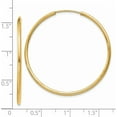 thumbnail image 4 of 14k Yellow Gold 1.5mm Polished Round Endless Hoop Earrings - 37.5mm, 4 of 6