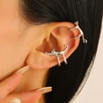thumbnail image 3 of No Piercing Required Cats Shaped Ear Clip Eye catching Ear Cuff Party Accessory, 3 of 11