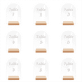 thumbnail image 6 of 12PCS DIY Blank Acrylic Table Sign Clear Sign with Stand Transparent Arch Table Numbers Table Card Wedding Decoration,C, 6 of 8