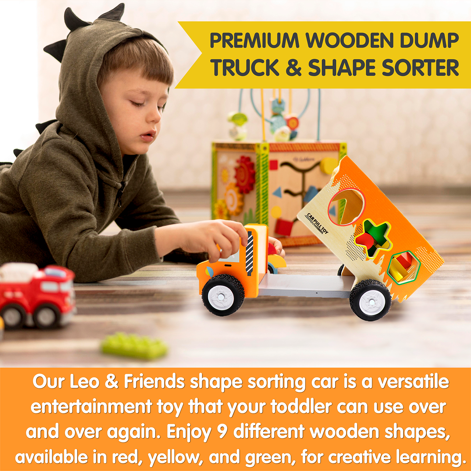 Leo & Friends Shapes & Colors Sorting Dump Truck for Toddlers - image 2 of 8