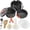 Orange, variant on Camp Fire Cooking Equipment,Camp Cookware,Camping Cookware Mess Kit for Backpacking Gear – Camping Cooking Set - Camping Pots and Pans Set - Backpacking Stove/Portable(Black 6IN)