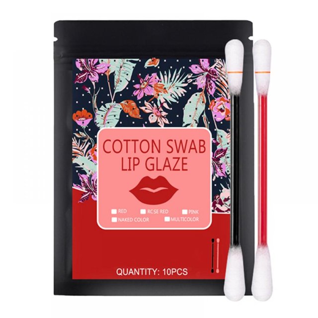 Ame Tattoo Lipstick 10 PCS 4 Colors Cigarette Cotton Swab Lipstick Long