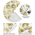 thumbnail image 5 of FMSHPON Gold Carnival Mask Xmas Christmas Tree Skirt Stand Mat for Holiday Party Decoration Indoor Outdoor 48 inches, 5 of 6
