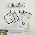 thumbnail image 5 of Little Girl and Flower 5 Pcs Kitchen Set Heat Resistant Oven Mitts and Non-Slip Pot Holders with Adjustable Cooking Apron, 5 of 6