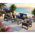thumbnail image 1 of YUSAZENS 7-Piece Outdoor Aluminum Sofa Set, All Weather Patio Conversation Furniture Set Blue, 1 of 1