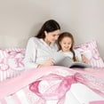 thumbnail image 5 of Homewish Personalized Initial K 2pcs Bedding Comforter Set For Teens Boys Girls,Geometric Stripes Twin Comforter Sets,Cute Ribbon Bow Breathable Bedding Set,Microfiber Bedroom Decor,Reversible, 5 of 8