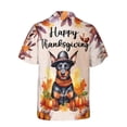 thumbnail image 2 of Happy Thanksgiving Doberman Pinscher Welcome Thankful Fall Autumn Pumpkin Hawaiian Shirt Breathable Summer Unisex Merch Doberman Dog Lover Gifts - 02021, 2 of 6