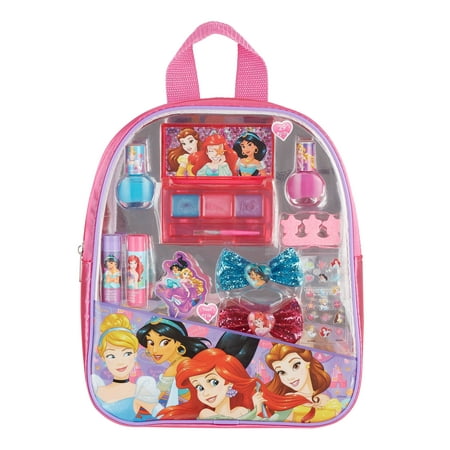 ($15 Value) Disney Princess 29-Piece Cosmetics Beauty Bag Gift Set with Backpack