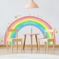 thumbnail image 1 of Un juego de vinilos decorativos arco iris, decoración de pared para dormitorio y dormitorio., 1 of 4
