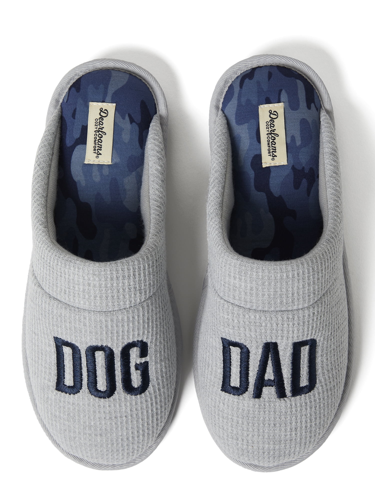 Shoes House Shoes Scuffs The white brand Scuffs light grey-primrose printed lettering casual look 
