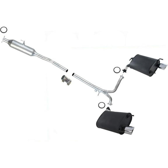 Middle Resonator & L/R Mufflers For 07-11 Camry & 07-11 ES350 3.5L V6 US BUILT