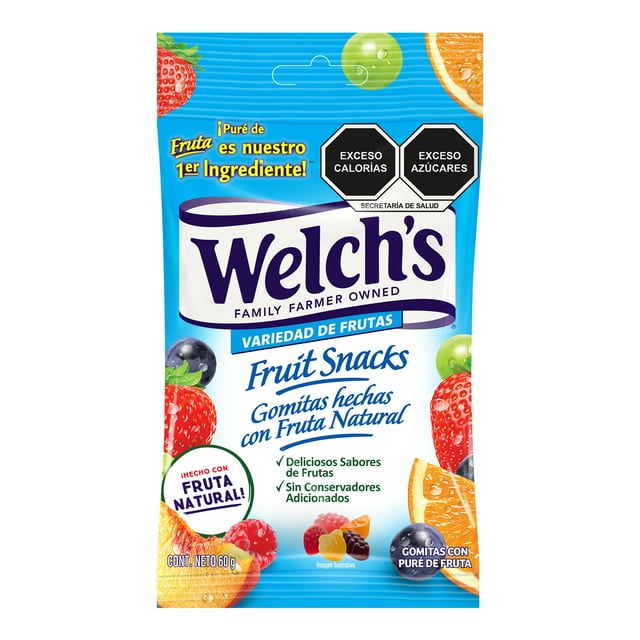 Gomitas Welch's con puré de fruta natural variedad de frutas 60 g