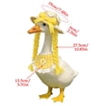 thumbnail image 3 of Eolstice Porch Goose Outfit, 23 Inch Large Goose Figurine Clothes with Straw Hat and Braid Wig, Summer Country Style Farmhouse Porch Goose Decor Accessories,Yellow, 3 of 9
