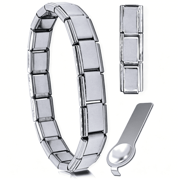 DESIGNICE Italian Charm Bracelet,316 Stainless Steel Bracelets for Women,Starter Modular Jewelry Charms for Men,Stainless Steel Jewelry for Women