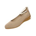 thumbnail image 2 of Willtoo Women's Flats Slip On Pearl-Embellished Go Walk Shoes for Women Comfortable Walking Sneakers Knit Low Wedge Dressy Ballet Shoes, 2 of 5