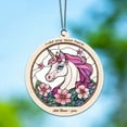 thumbnail image 6 of Pink Unicorn Stained Glass Suncatcher Ornament – Text Christmas 2025 Tree Decoration Gift for Family, Friends, Man & Woman, 6 of 6