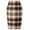 Orange, variant on JGNGSHN Womens Knee Length Elastic Waist Stretchy Bodycon Plaid Business Pencil Skirt