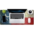 thumbnail image 4 of Large Mouse Pad, Full Desk XXL Extended Gaming Mouse Pad 35.5" X 15.7", Waterproof Desk Mat Stitched Edges, Non-Slip Laptop Computer Keyboard Mousepad for Office and Home, Texas Grunge Flag, 4 of 6