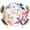 Multicolor, variant on Round Table Cover 36-44 Inch Colorful Hummingbird Waterproof Reusable Table Cloth Round Fitted Vinyl Tablecloth with Elastic Edged for Parties Outdoors, Spring Pink Flowers Branch