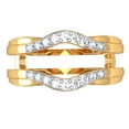 thumbnail image 3 of 0.30 Carat (ctw) 10K Yellow Gold Round Diamond Ladies Anniversary Wedding Band Enhancer Double Guard Ring 1/3 CT, 3 of 5