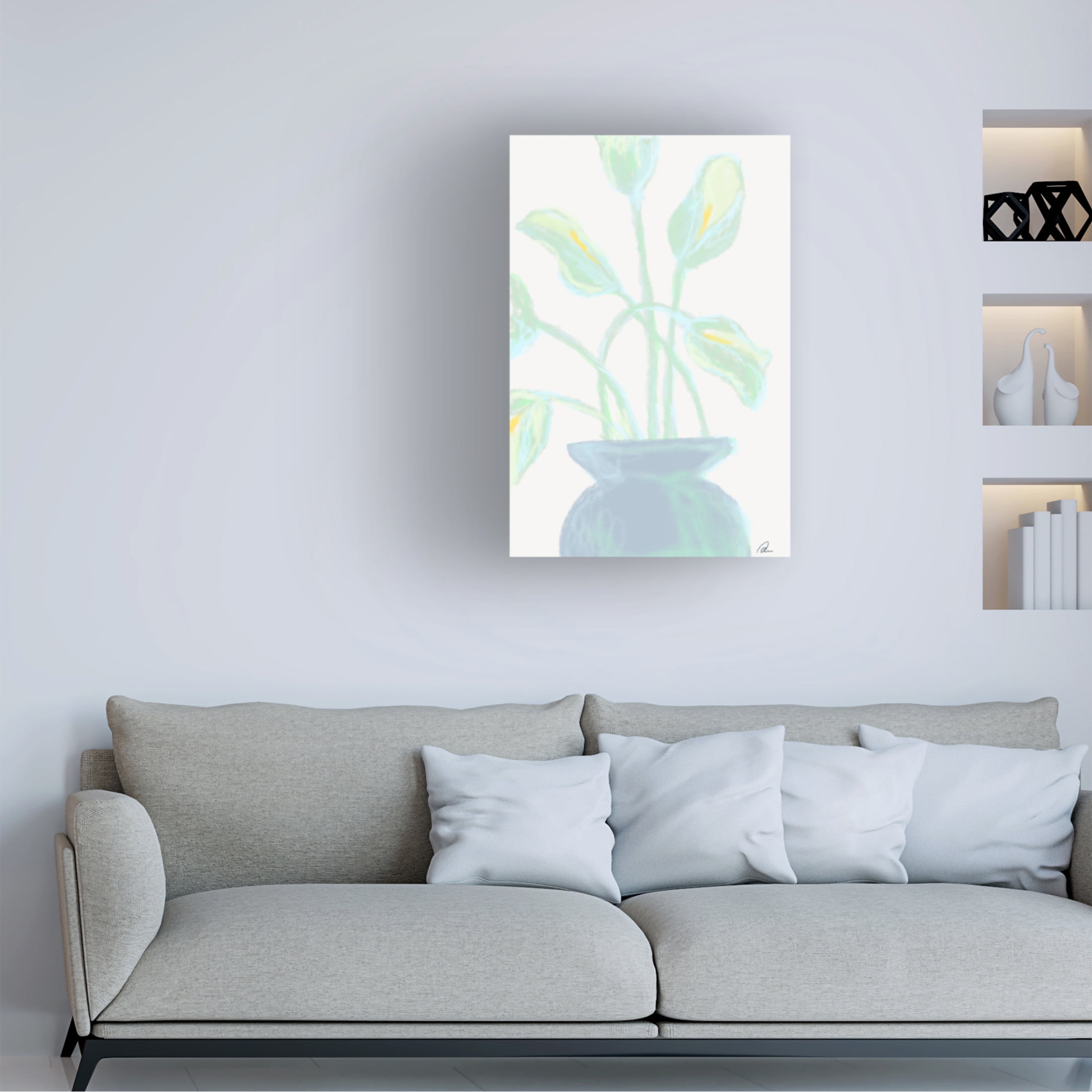Trademark Fine Art Pictufy Studio Flowers Mint Canvas Wall Art